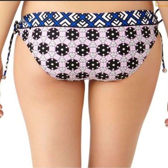 Collections by Catalina Multicolor Bikini Bottoms Size Large. Tie sides beaded. - Picture 2 of 6
